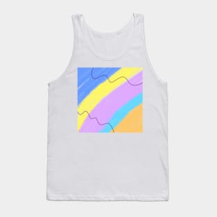 Colorful watercolor art design Tank Top